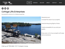 Tablet Screenshot of cottagelifts.com